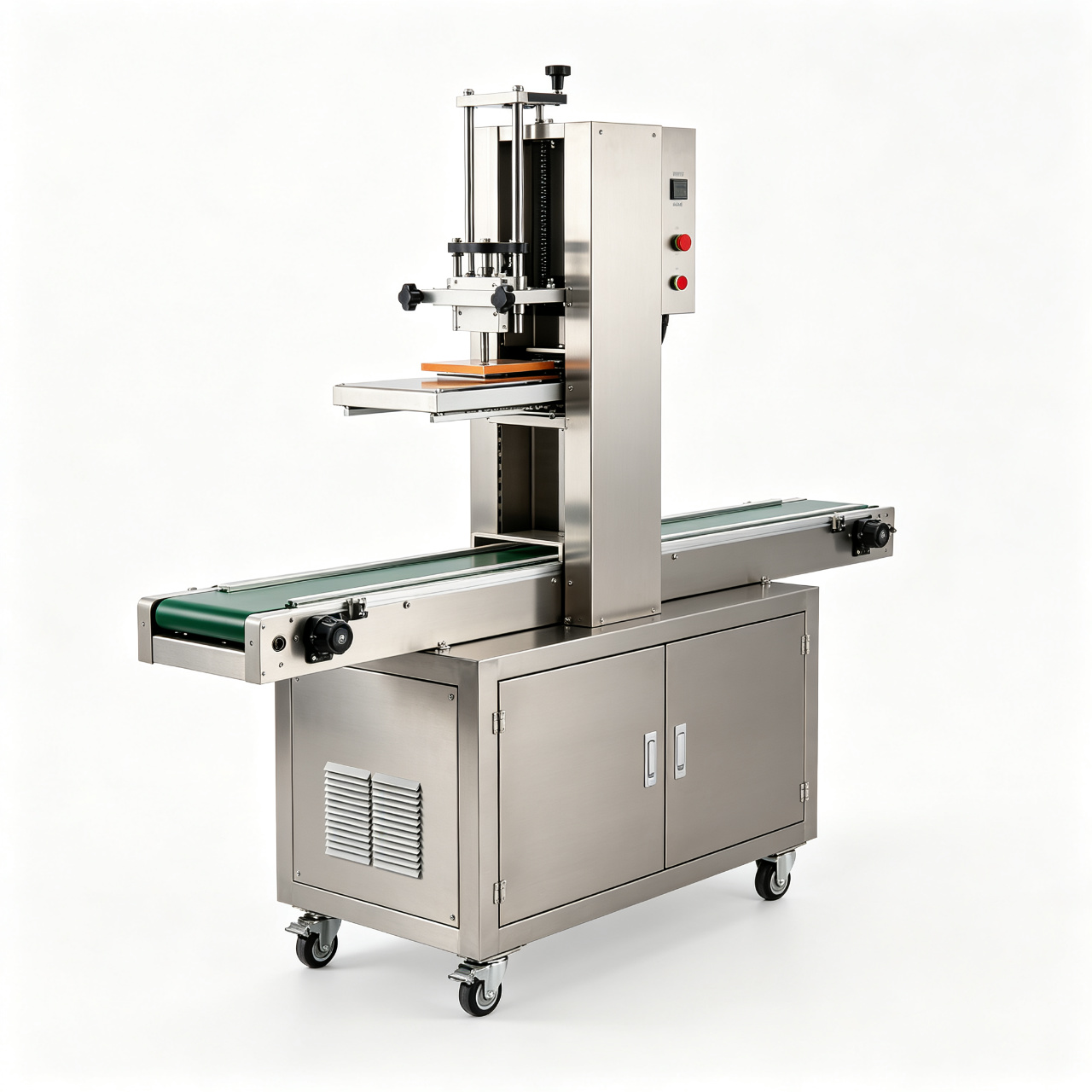 Electric continuous induction sealer for aluminum foil lids by SUNAURA Machinery
