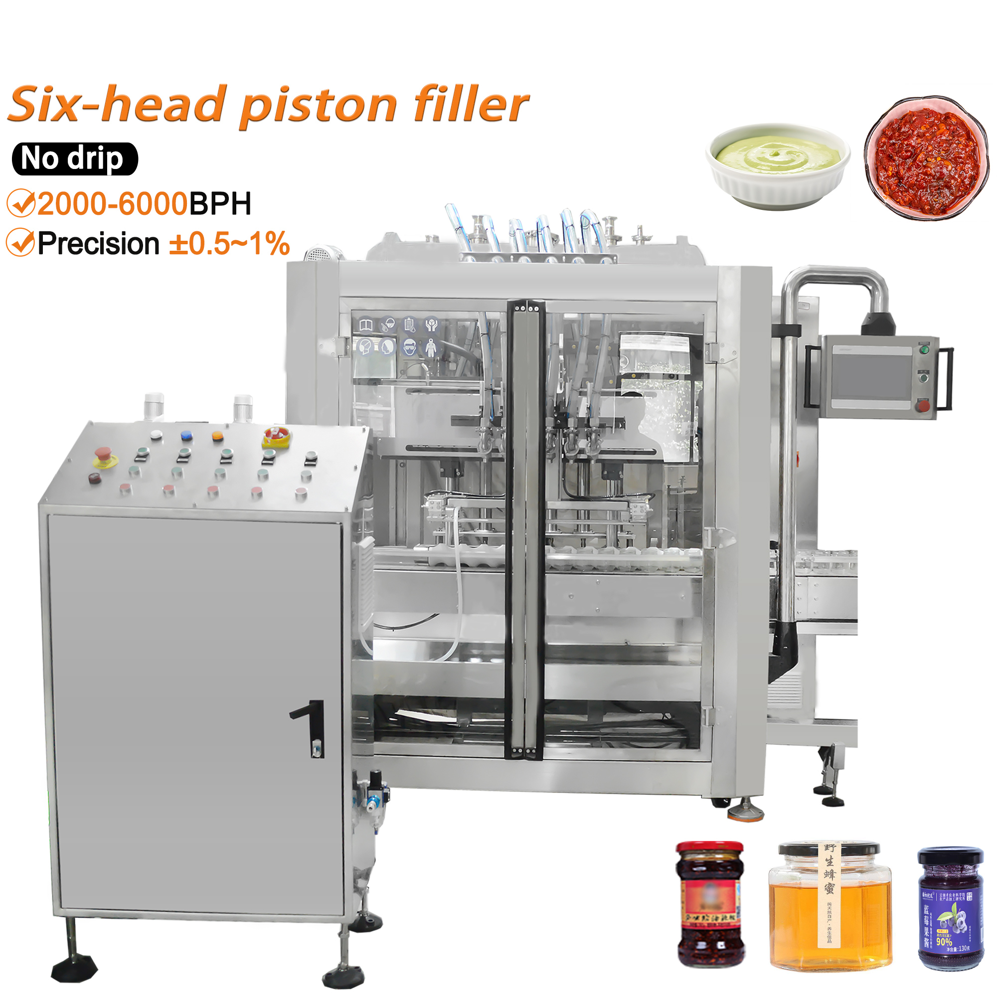 Rotary servo piston filler