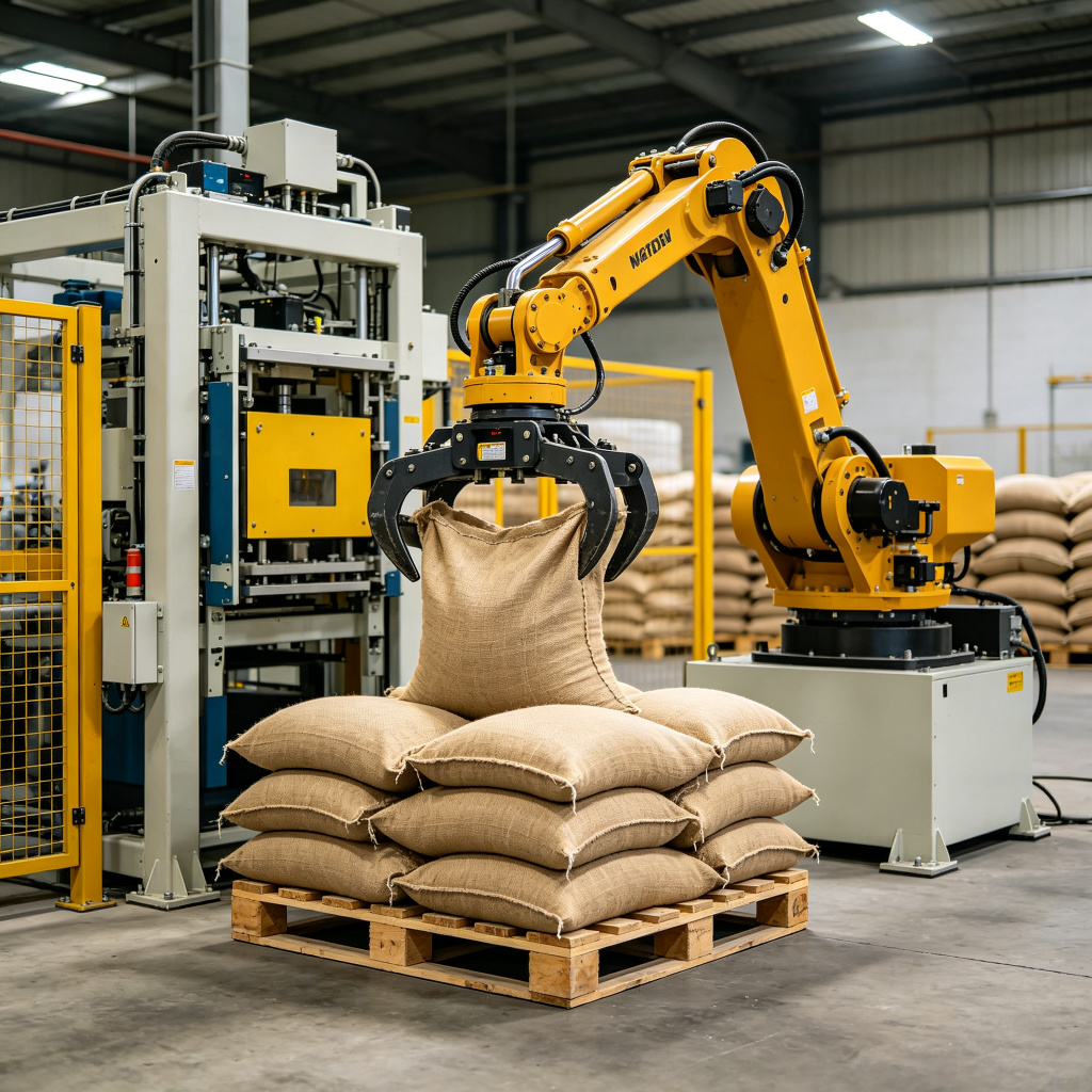 SunAura Machinery Installs Automatic Bag Palletizer for Vietnam Pet Food Producer