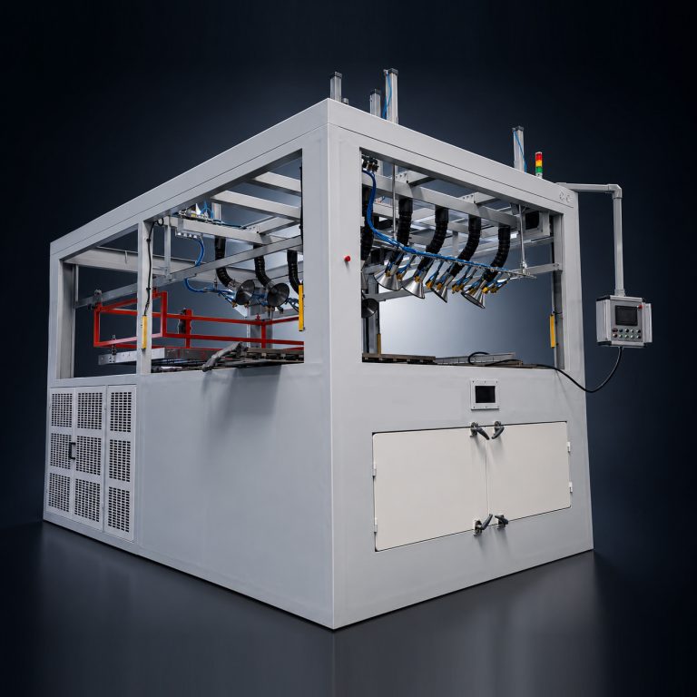 Heavy gauge sheet thermoforming machine