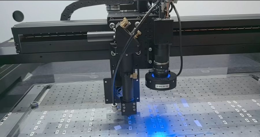 CNC vision positioning processing unit at SUNAURA factory